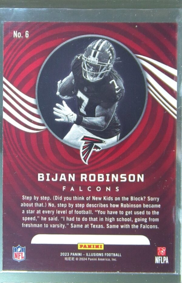 2023 Panini Illusions Bijan Robinson RC #6 Falcons - Image 3