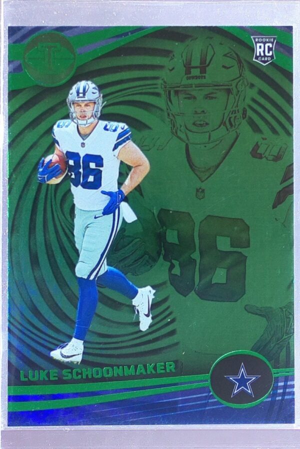 2023 Panini Illusions Luke Schoonmaker Emerald Trophy Collection RC #30 Cowboys