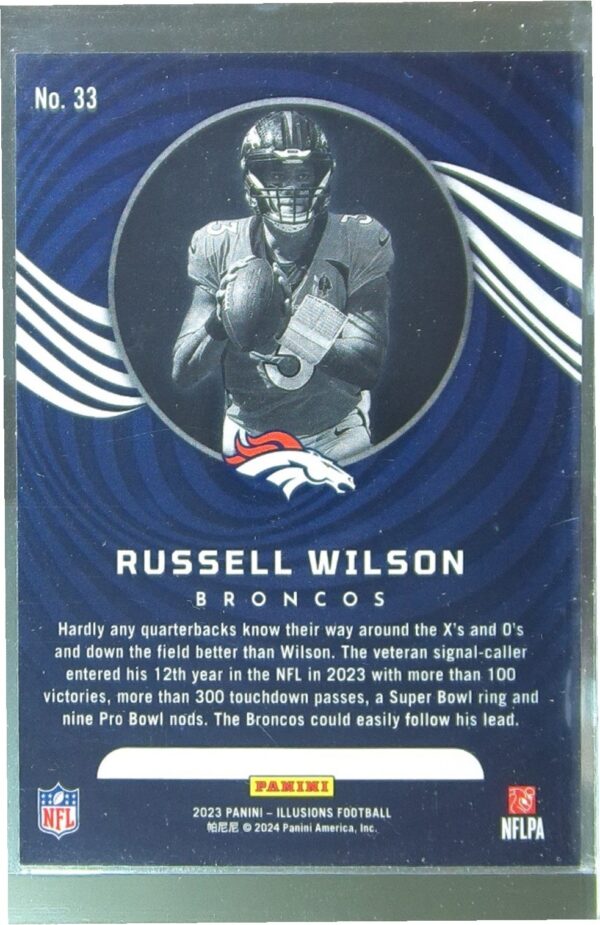 2023 Panini Illusions Russell Wilson Emerald Trophy Collection #33 Broncos - Image 3