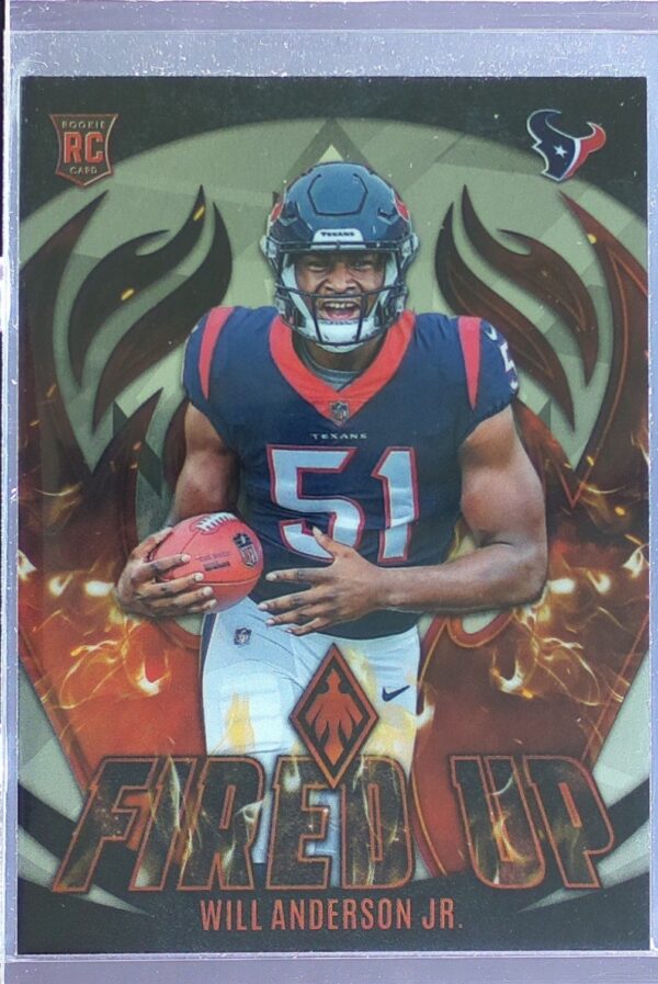 2023 Panini Phoenix Will Anderson Jr. RC #FU-18 Texans Fired Up
