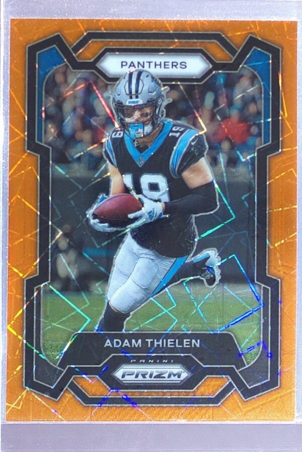 2023 Prizm Adam Thielen Orange Lazer #37 Panthers