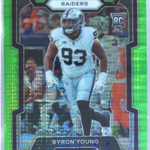 2023 Prizm Byron Young Neon Green Pulsar RC #355 Raiders