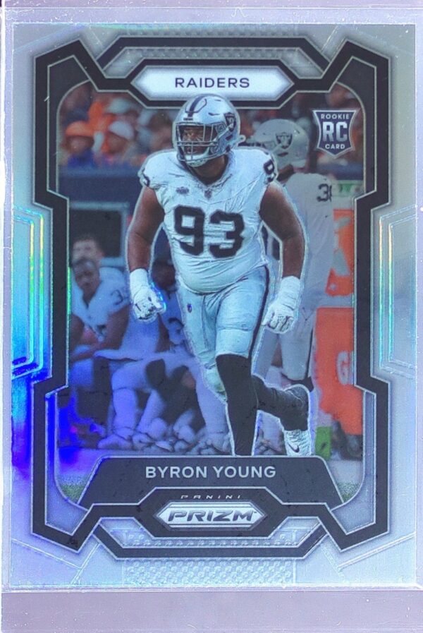 2023 Prizm Byron Young Silver RC #355 Raiders