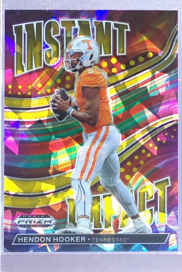 2023 Prizm Draft Picks Hendon Hooker RC #II-5 Volunteers Instant Impact Gold Ice