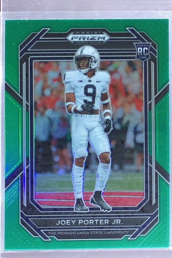 2023 Prizm Draft Picks Joey Porter Jr. Prizms Green RC #175 Lions