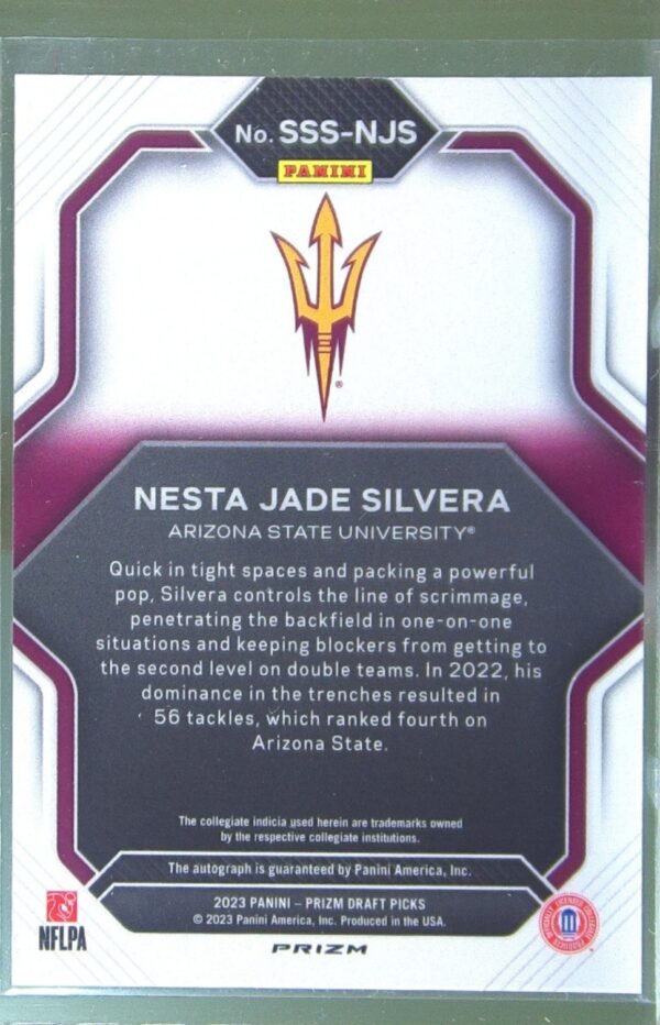 2023 Prizm Draft Picks Nesta Jade Silvera Auto RC #SSS-NJS Devils Saturday Star - Image 3