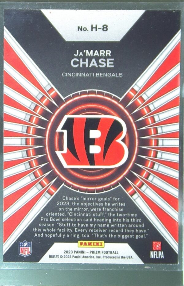 2023 Prizm Ja'Marr Chase #H-8 Bengals Hype - Image 3