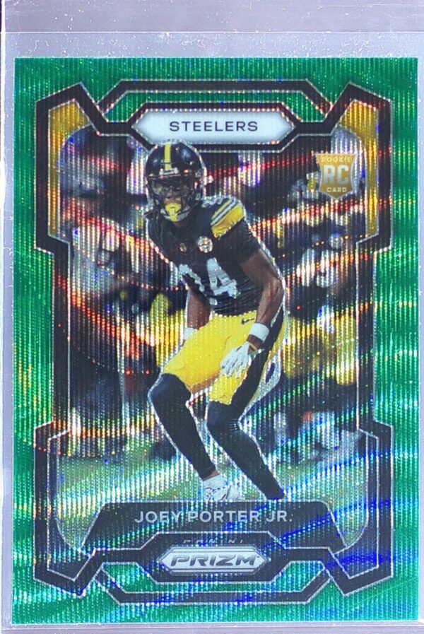 2023 Prizm Joey Porter Jr. Green Wave RC #386 Steelers