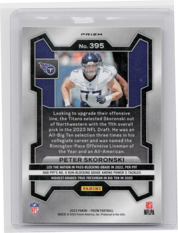 2023 Prizm Peter Skoronski Silver #395 Titans - Image 3
