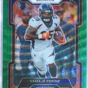 2023 Prizm Samaje Perine Green Wave #88 Broncos