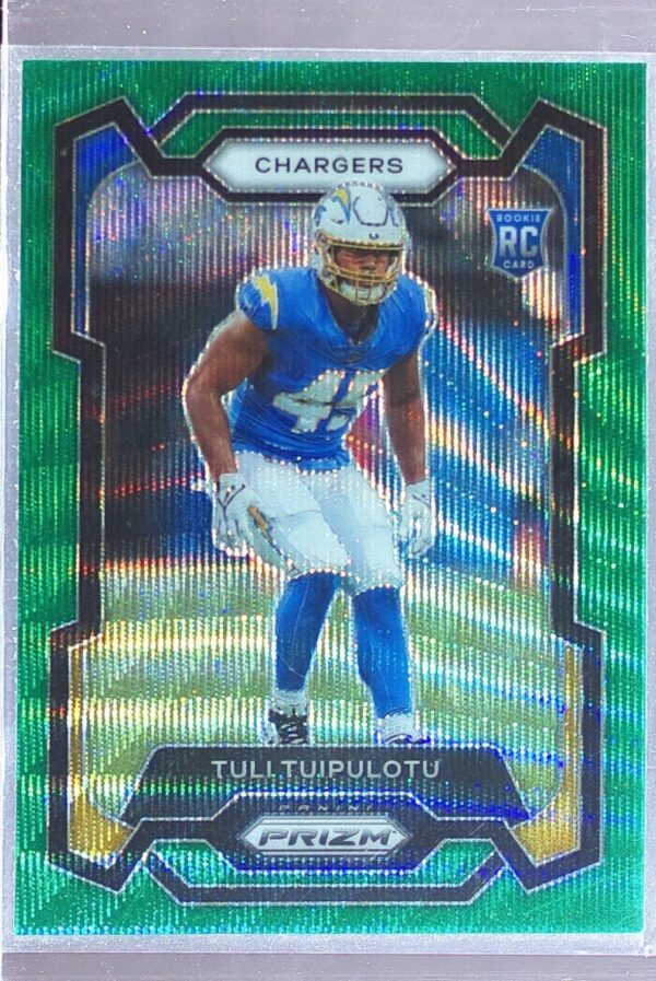 2023 Prizm Tuli Tuipulotu Green Wave RC #354 Chargers