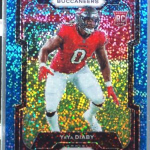 2023 Prizm YaYa Diaby Blue Sparkle /96 RC #394 Buccaneers