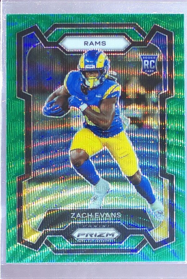 2023 Prizm Zach Evans Green Wave RC #359 Rams