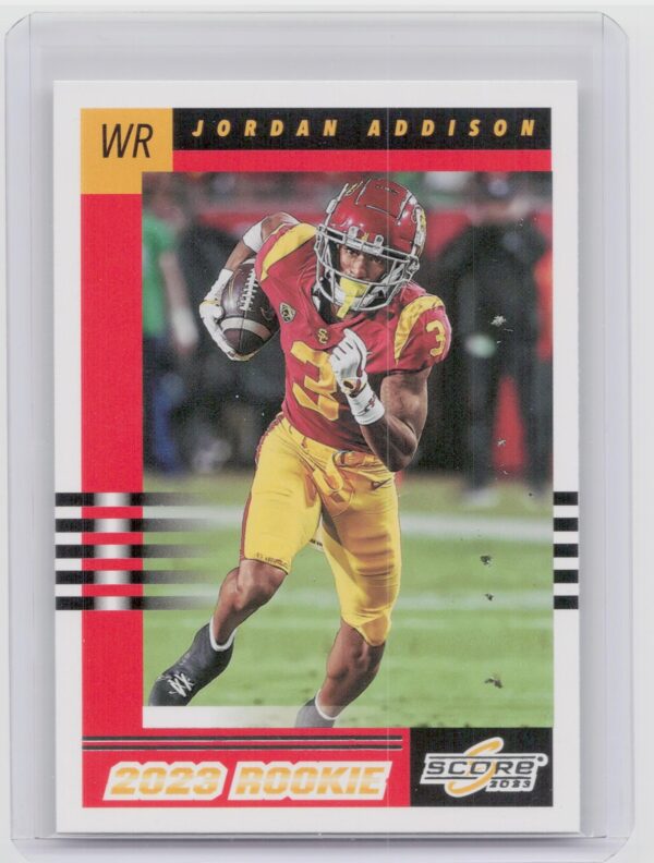2023 Score Jordan Addison Throwback Rookies #7 USC Trojans