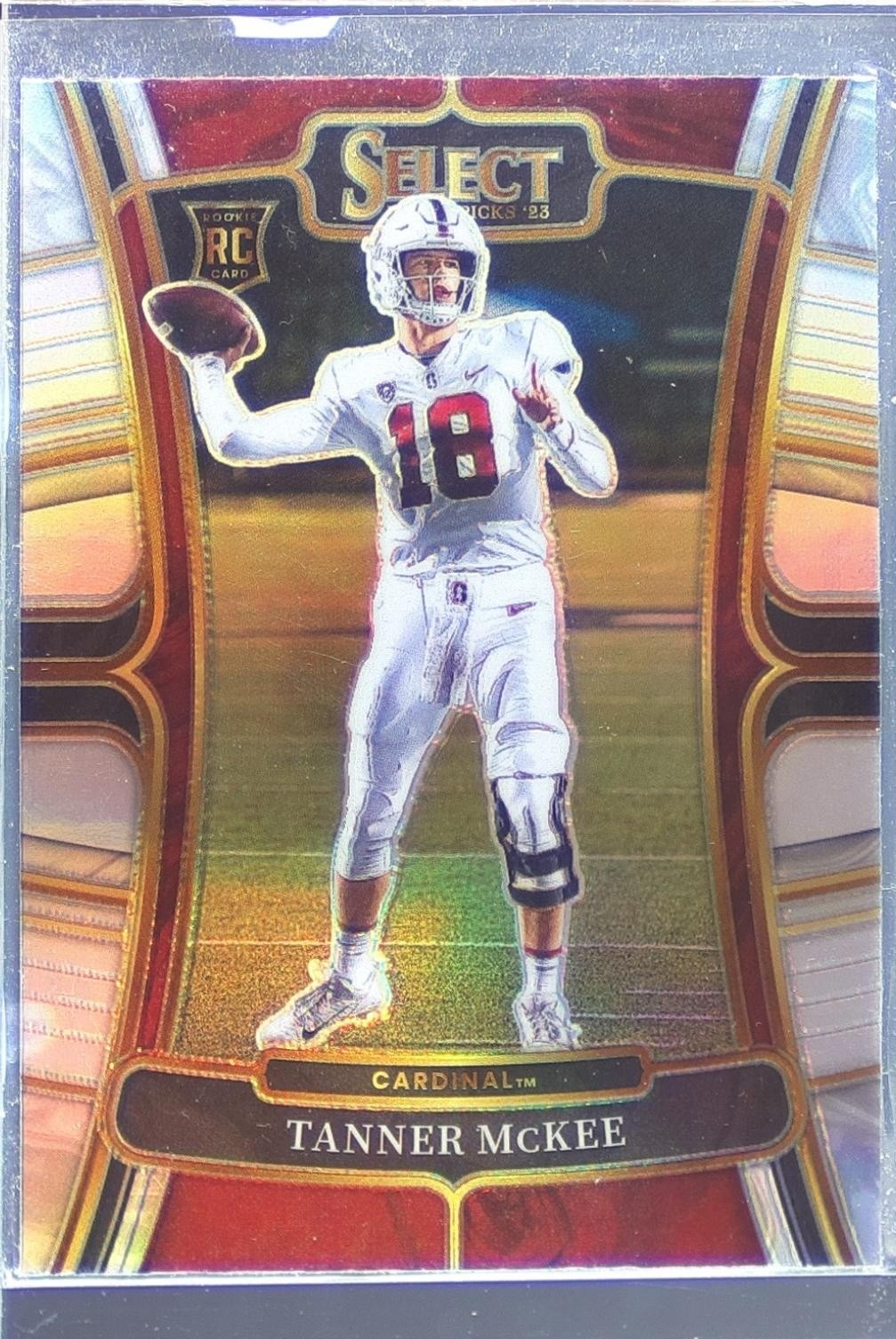 2023 Select Draft Picks Tanner McKee Silver Prizm RC #22 Cardinal