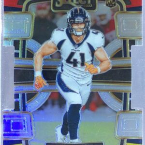 2023 Select Drew Sanders Red and Yellow Prizms Die Cuts #30 Broncos
