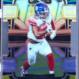 2023 Select Eric Gray Green and Yellow Prizms Die Cuts RC #74 Giants