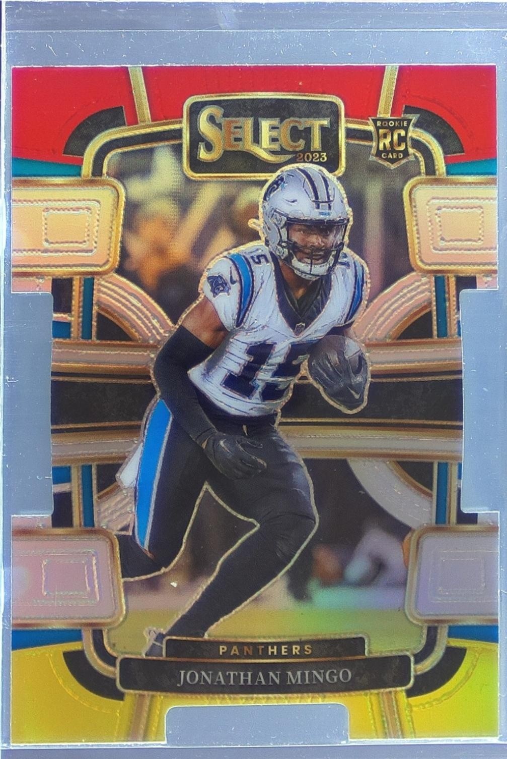 2023 Select Jonathan Mingo Red and Blue Prizms Die Cuts RC #16 Panthers