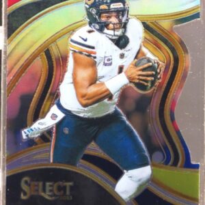 2023 Select Justin Fields Red and Yellow Prizms Die Cuts #249 Bears