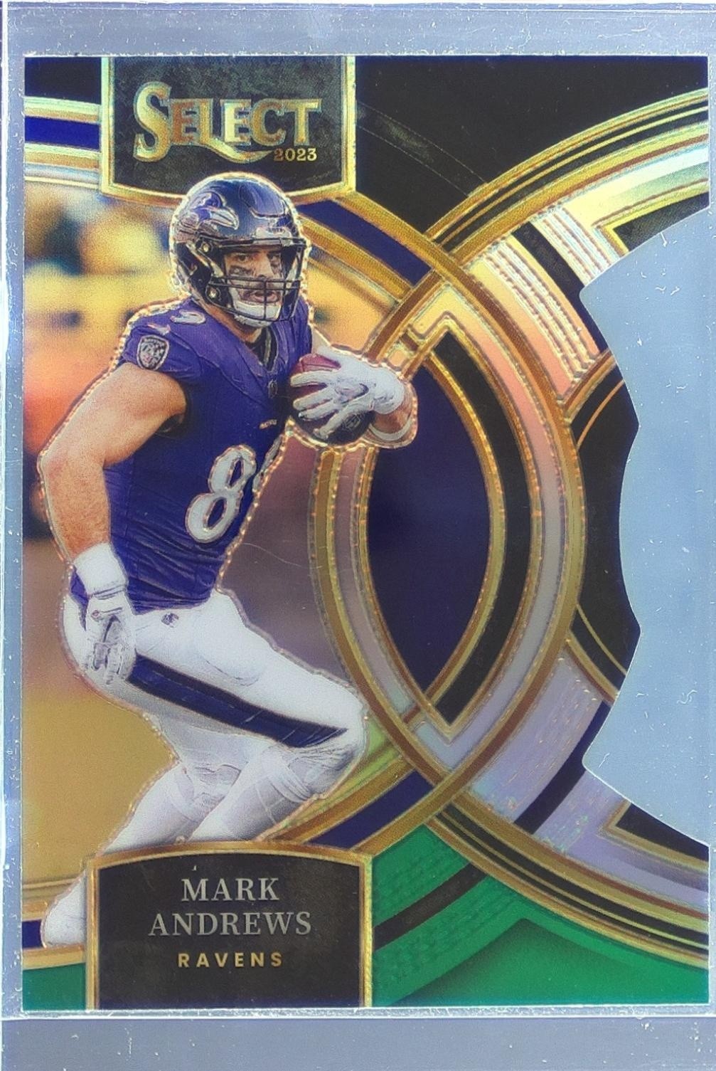 2023 Select Mark Andrews Black and Green Prizms Die Cuts #104 Ravens