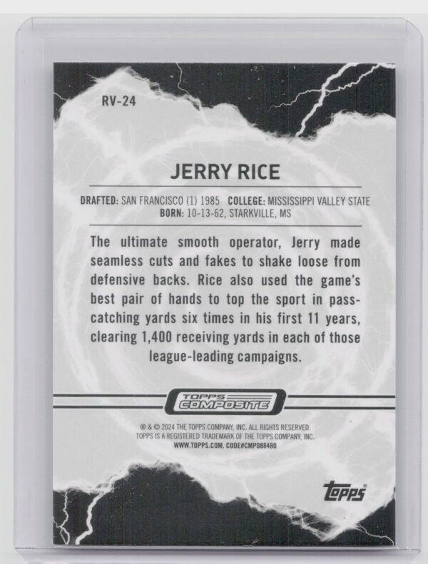 2023 Topps Composite Jerry Rice #RV-24 49ers Resurgence Voltaic Lazers Refractor - Image 3