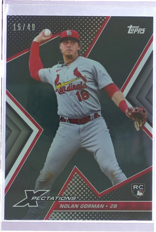 2023 Topps Xpectations Nolan Gorman Iridescent /49 RC #4 Cardinals