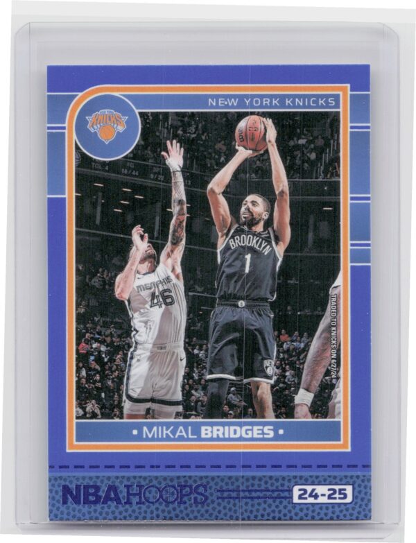 2024-25 Hoops Mikal Bridges Purple #203 Knicks