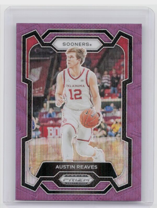 2024-25 Panini Prizm Draft Picks Austin Reaves Prizms Purple Wave #40 Sooners