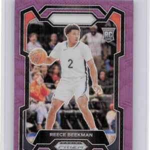 2024-25 Panini Prizm Draft Picks Reece Beekman Prizms Purple Wave RC #83 Cavs