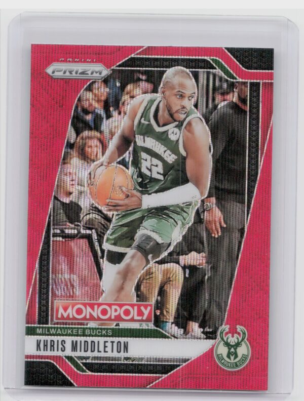 2024-25 Panini Prizm Monopoly Khris Middleton Red Prizms #9 Bucks