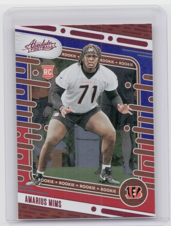 2024 Absolute Amarius Mims Red and Blue RC #118 Bengals
