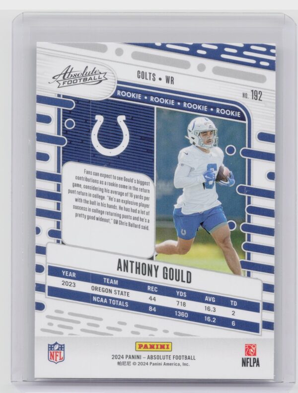 2024 Absolute Anthony Gould RC 192 Colts - Image 3