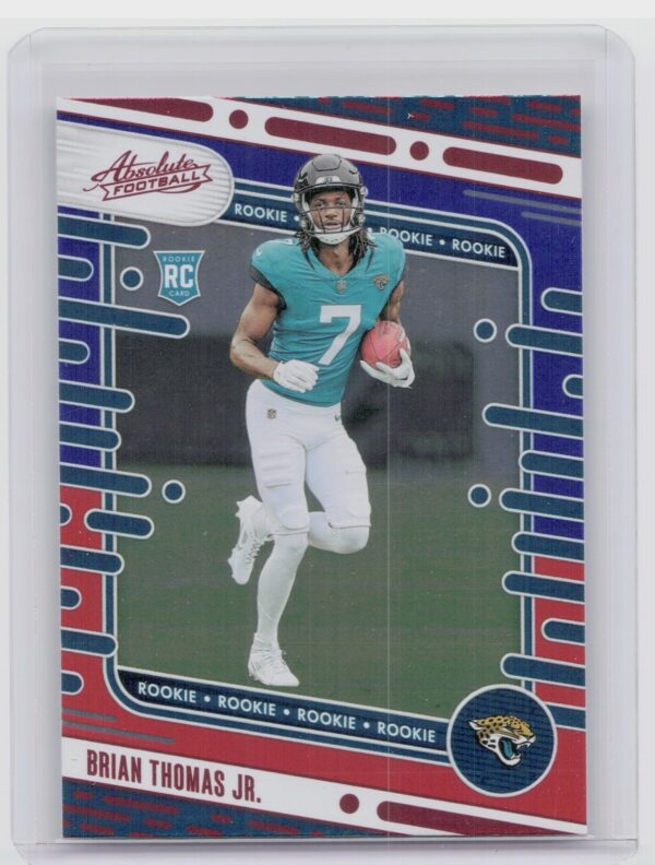 2024 Absolute Brian Thomas Jr. Red and Blue RC #123 Jaguars