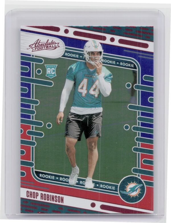 2024 Absolute Chop Robinson Red and Blue RC #121 Dolphins