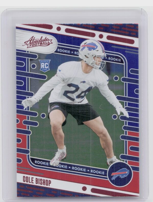 2024 Absolute Cole Bishop Red and Blue RC #157 Bills
