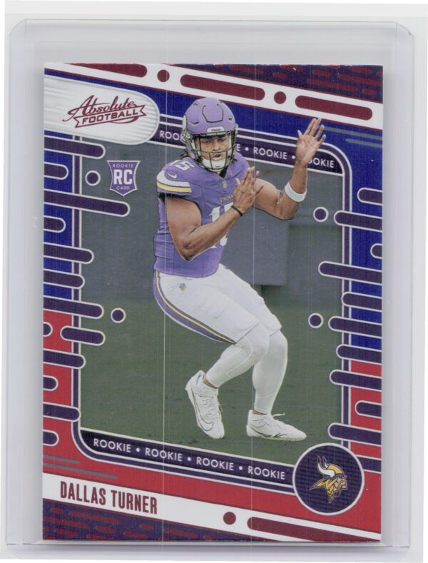 2024 Absolute Dallas Turner Red and Blue RC 117 Vikings