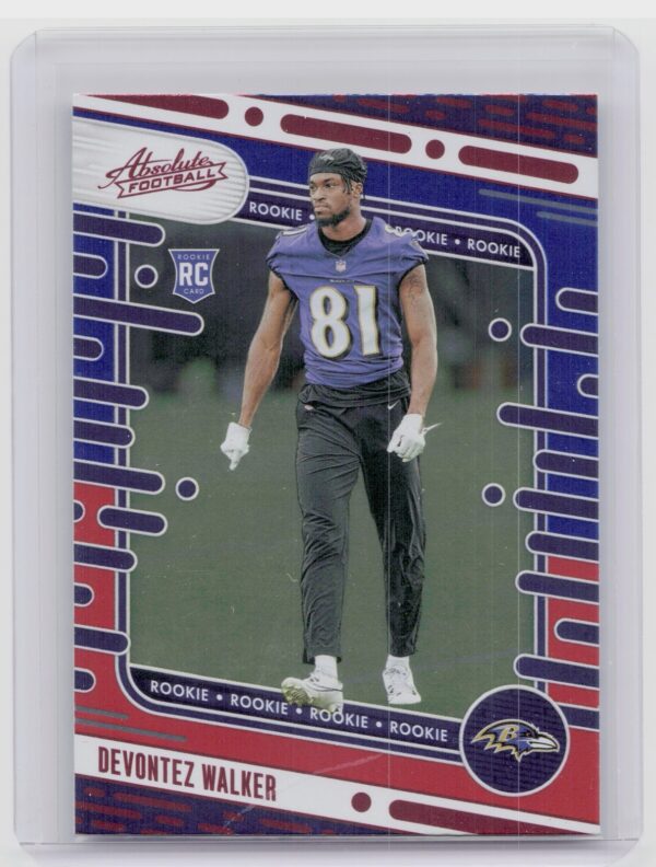 2024 Absolute Devontez Walker Red and Blue RC 181 Ravens