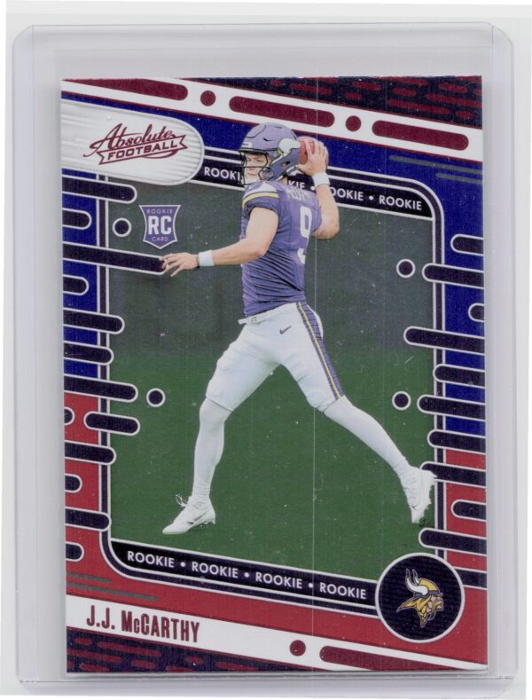 2024 Absolute J.J. McCarthy Red and Blue 110 Vikings
