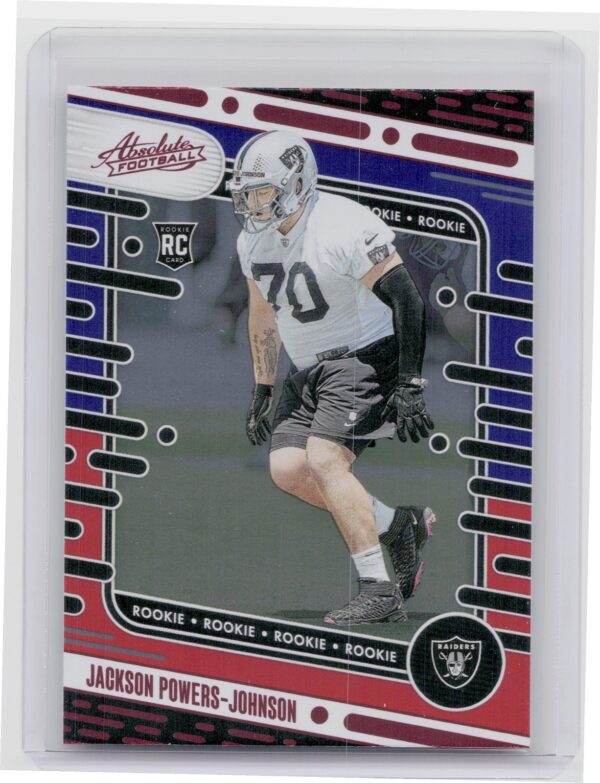 2024 Absolute Jackson Powers-Johnson Red and Blue RC 144 Raiders