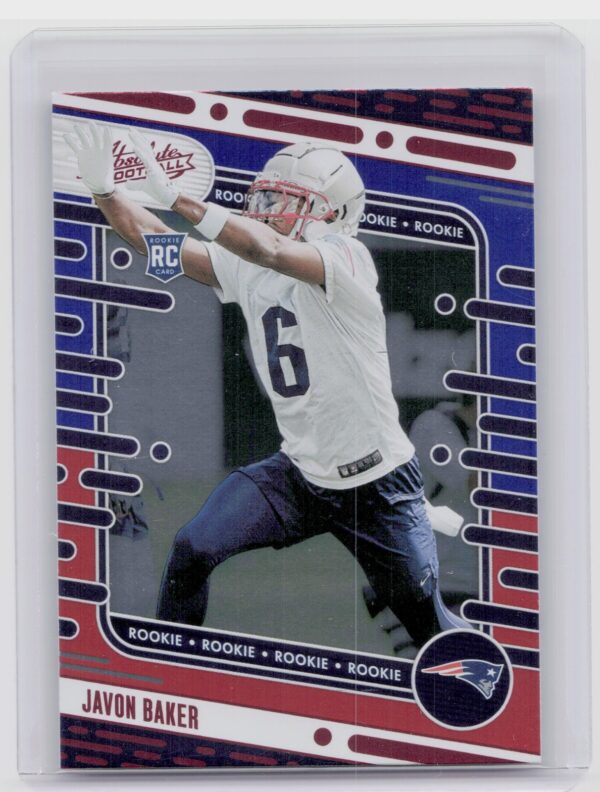 2024 Absolute Javon Baker Red and Blue RC 180 Patriots