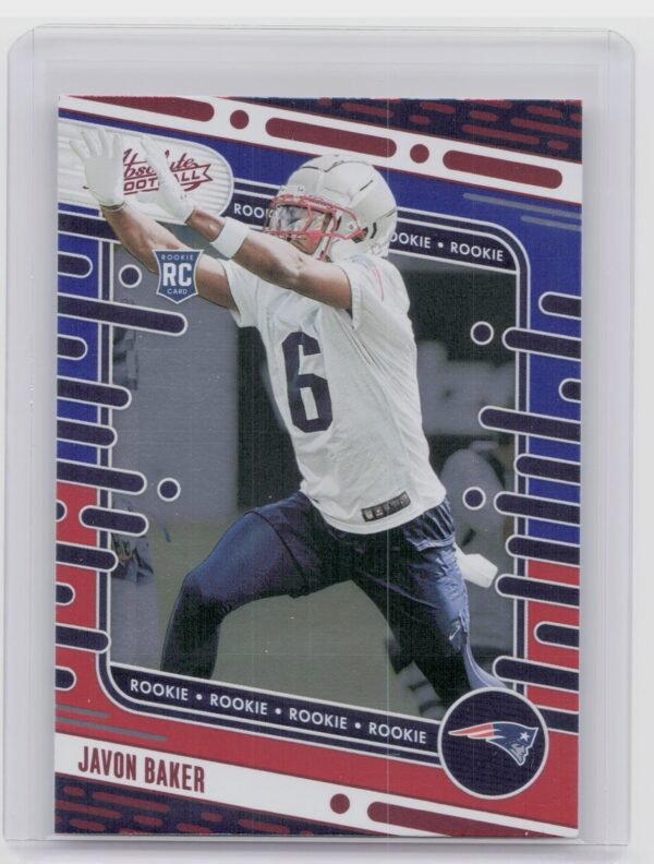 2024 Absolute Javon Baker Red and Blue RC 180 Patriots