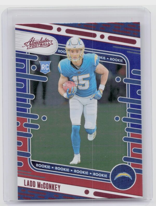 2024 Absolute Ladd McConkey Red and Blue RC 134 Chargers