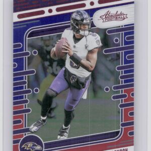 2024 Absolute Lamar Jackson Red and Blue RC 9 Ravens