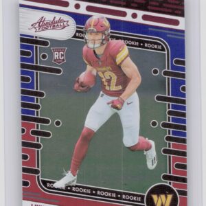 2024 Absolute Luke McCaffrey Red and Blue RC 176 Commanders