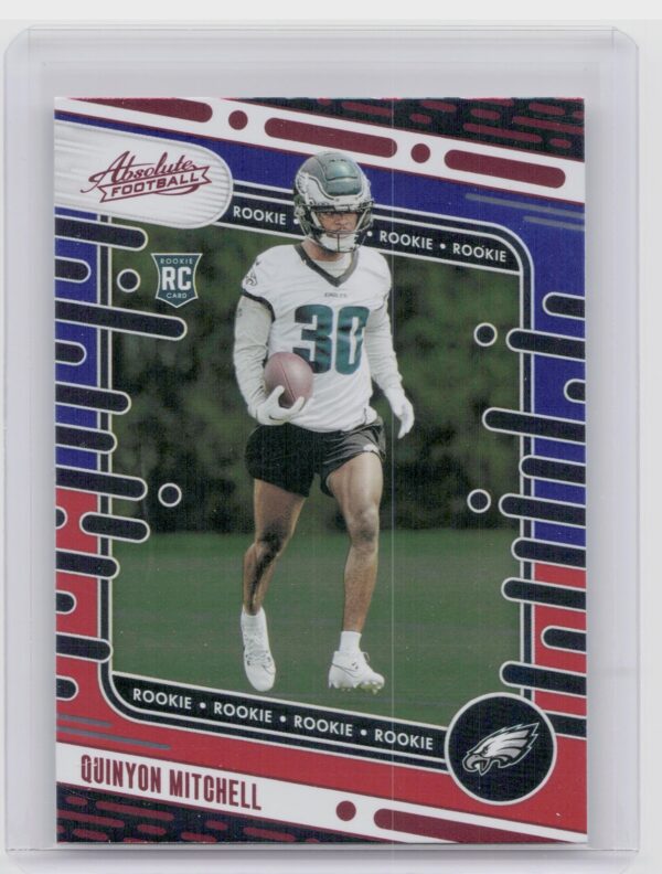 2024 Absolute Quinyon Mitchell Red and Blue RC 122 Eagles