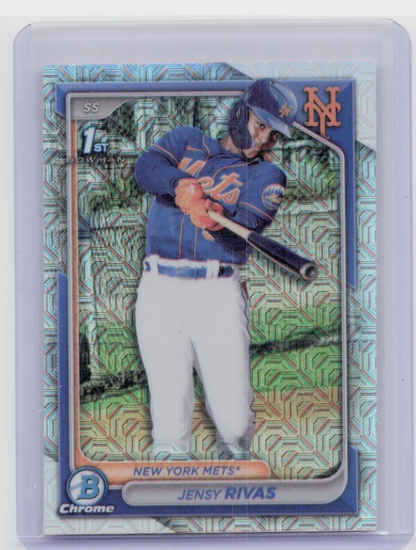 2024 Bowman Chrome Jensy Rivas #BCP-251 Mets Prospects Mojo Refractors