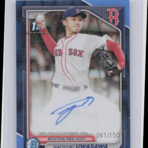 2024 Bowman Chrome Naoyuki Uwasawa #CPA-NU Sox Prospects Autographs Blue Ref