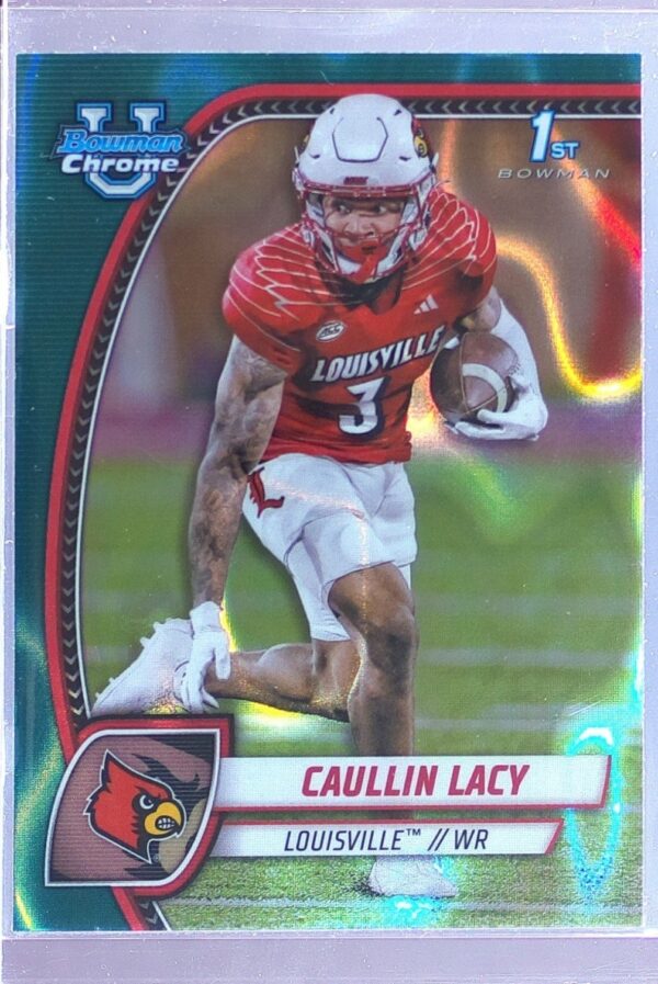 2024 Bowman University Chrome Caullin Lacy Teal Lava Refractor RC 40 Cardinals
