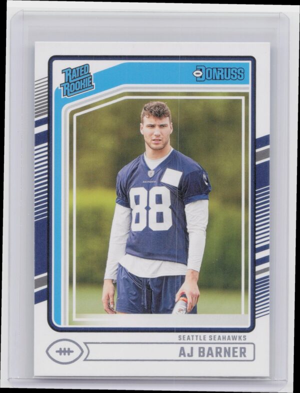 2024 Donruss A.J. Barner Rated Rookie RC 367 Seahawks