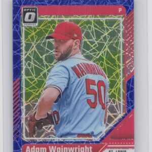 2024 Donruss Adam Wainwright Optic Blue Velocity Prizm #10 Cardinals
